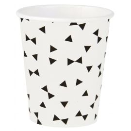 8 papieren bekers - black tie