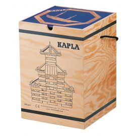 Houten Kapla kist met 280 plankjes met blauw kunstboek