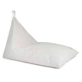 Essaouira Twill Zitzak - 115 x 77 x 77 cm- Blue Thin Stripes & Natural