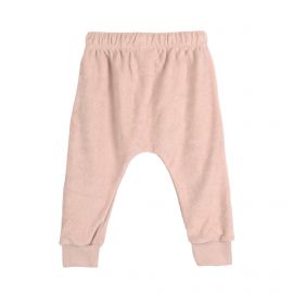 Broek in terry badstof - Powder pink