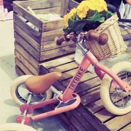 Trybike steel loopfiets 2in1 Vintage Pink - driewieler
