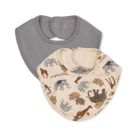 Basic set van 2 slabbetjes - Elefantastic/Sleet - Konges Sløjd