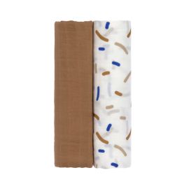 Set van 2 XL inlegluiers - Little mateys royal blue - 120x120 cm