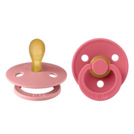 Set van 2 symmetrische BIBS spenen - Dusty pink/koraal