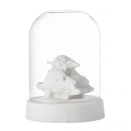 Decoratief lampje met auto en kerstboom