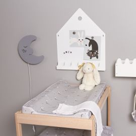 panneau magnétique et portemanteau mural Villa white